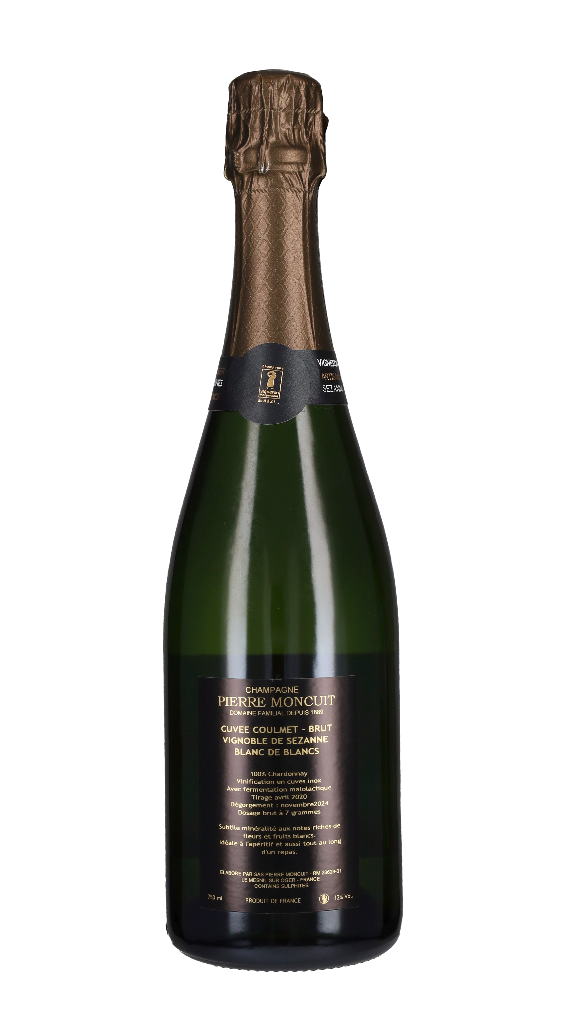 Champagne Brut Blanc de Blancs 'Hugues de Coulmet' Pierre Moncuit
